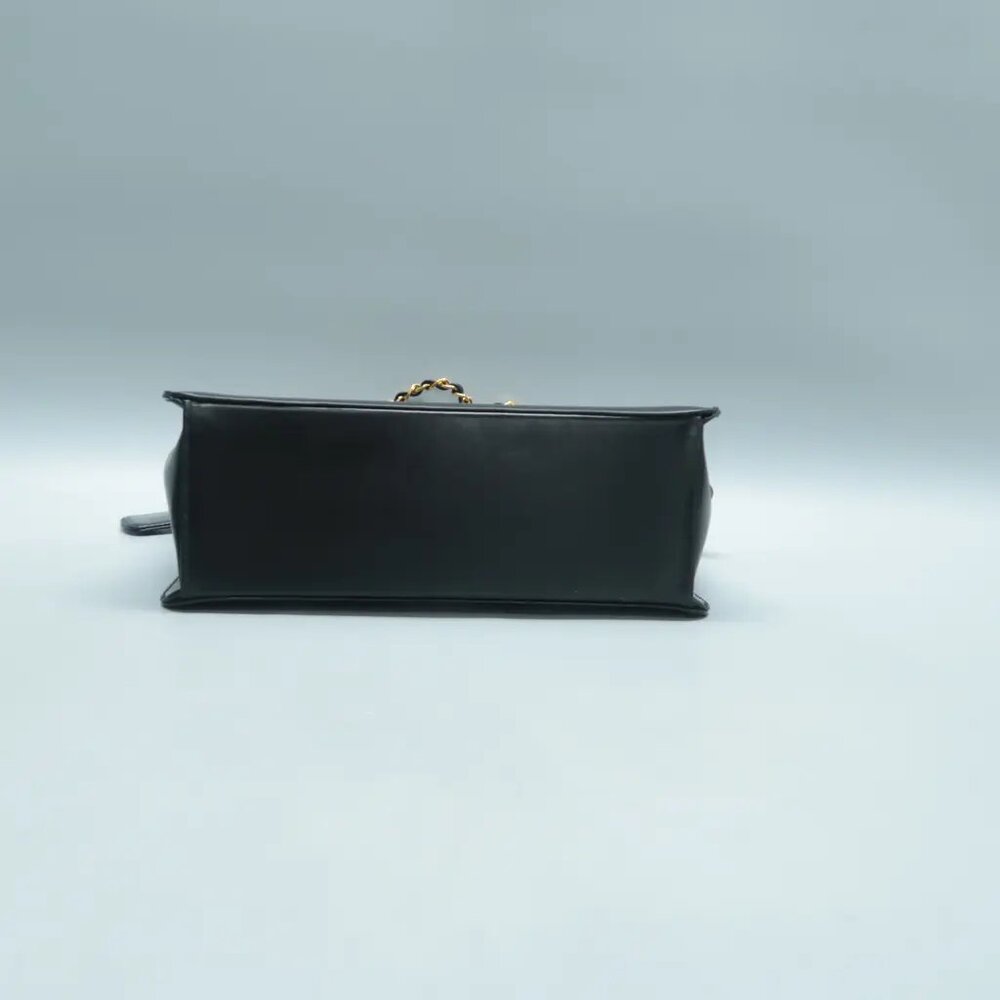 100% Authentic CHANEL  Black Leather Satchel 922-113024 - Picture 6 of 12